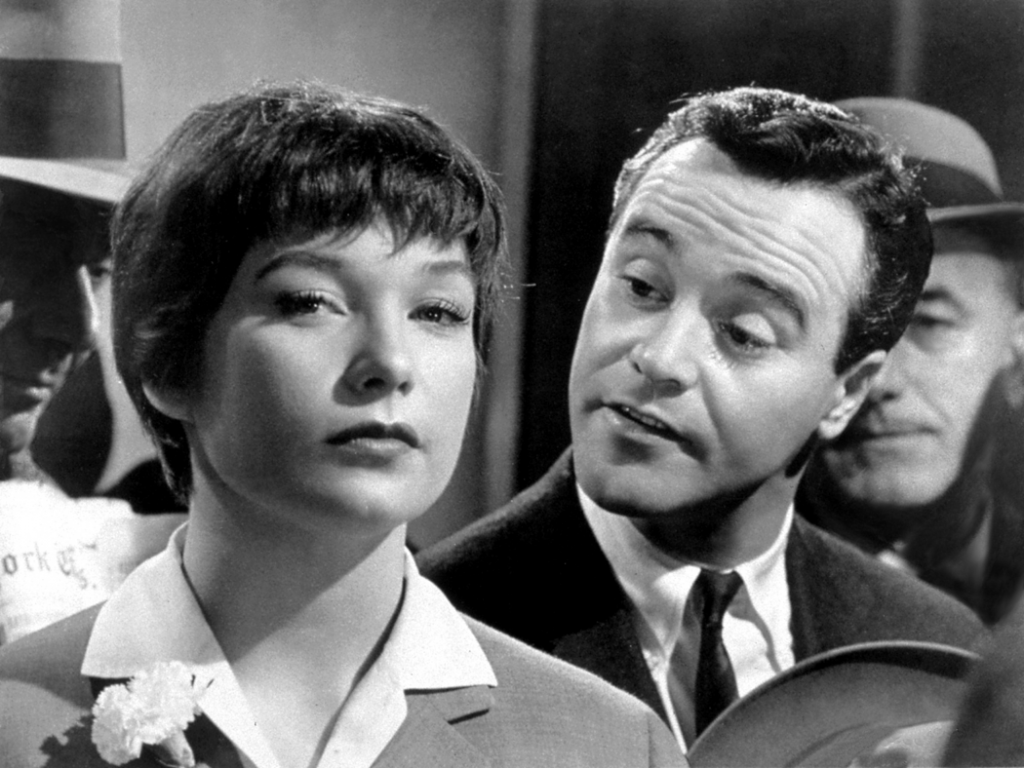 Jack Lemmon asking Shirley MacLaine if she knows where this story is going. The Apartment (1960) Photo courtesy United Artists 