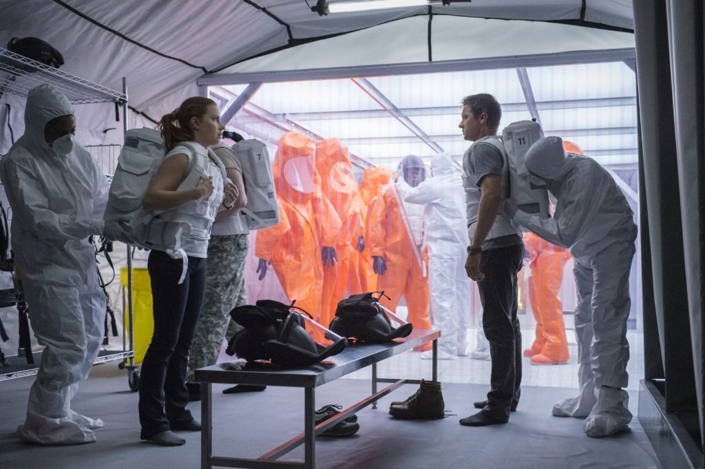 Amy Adams and Jeremy Renner in Arrival. Photo courtesy: Paramount Pictures